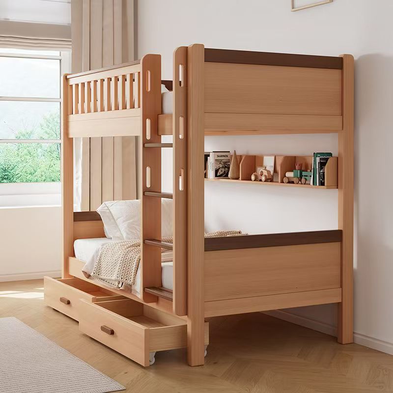 ！@Nature Oak Wooden Bunk Bed W - Bunk Bed With Stairs And Slide review and price
